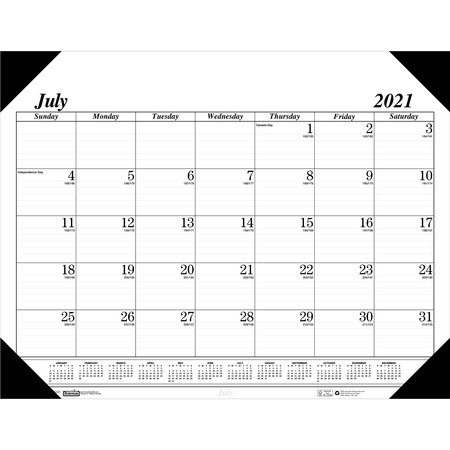 HOUSE OF DOOLITTLE Monthly Academic Calendar Economy Desk Pad, Jul-Aug, 22in x 17in 125-02